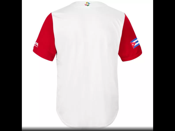 MLB Youth Cuba Baseball Baseball White/Red 2017 World Baseball Classic Cool Base Replica Team Jersey