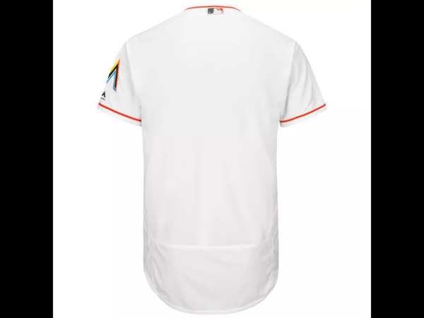 MLB Miami Marlins Baseball Home White Flex Base Authentic Collection Team Jersey