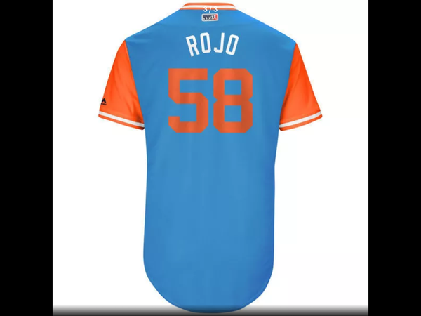 MLB Men's Miami Marlins Dan Straily "Rojo" Baseball Blue 2017 Players Weekend Authentic Jersey
