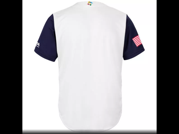 MLB Youth USA Baseball Baseball Gray/Navy 2017 World Baseball Classic Cool Base Replica Team Jersey