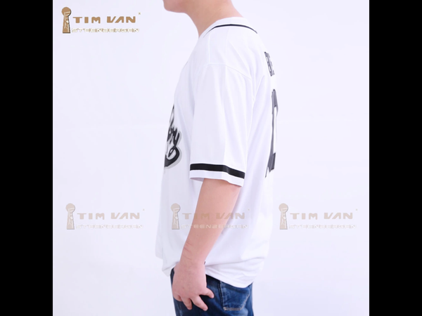 TIM VAN STEENBERGE Biggie Smalls Bad Boy Baseball Jersey #10 Movie Stitched Sewn-White