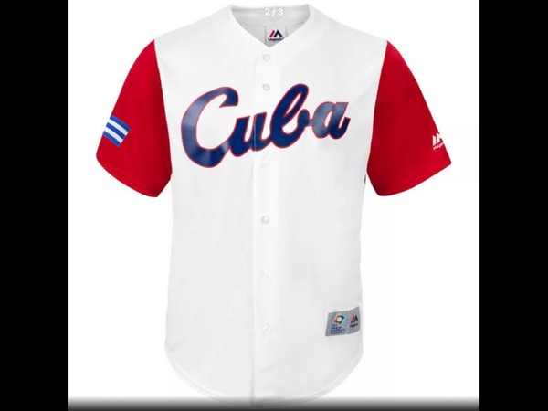 MLB Youth Cuba Baseball Baseball White/Red 2017 World Baseball Classic Cool Base Replica Team Jersey