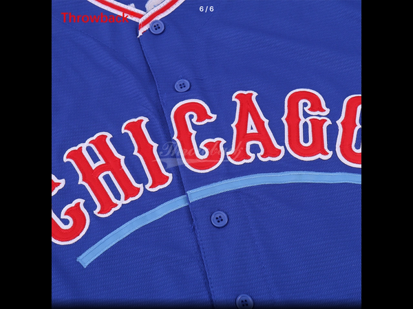 Throwback Jersey Men's Chicago Russell Jerseys Baseball Jersey White Grey Cream Blue Shirt Fast Shipping Wholesale