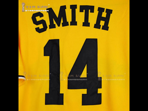 TIM VAN STEENBERGE BEL-AIR 14 Baseball Jersey Includes Patch Stitched Sewn-Yellow