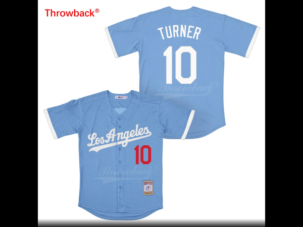 Throwback Jersey Men's Los Angeles Jersey Turner Movie Baseball Jerseys Shirt Stiched High Quality Fast Shipping