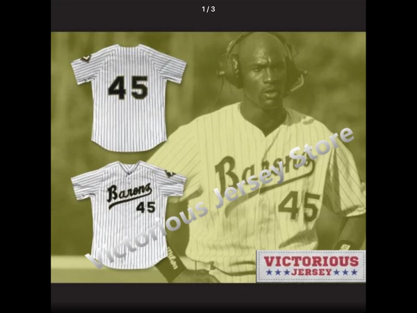 Minanser Michael Jordan 45 Birmingham Barons Pinstriped Baseball Jersey Men