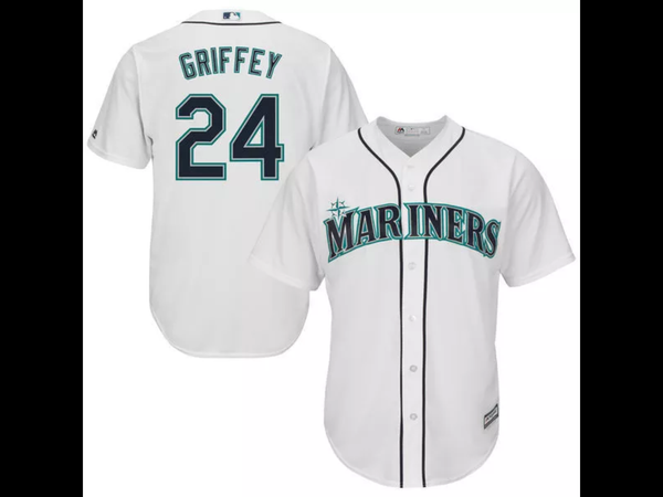 MLB Men's Seattle Mariners Ken Griffey Jr. Baseball Alternate Cream Official Cool Base Replica Player Jersey