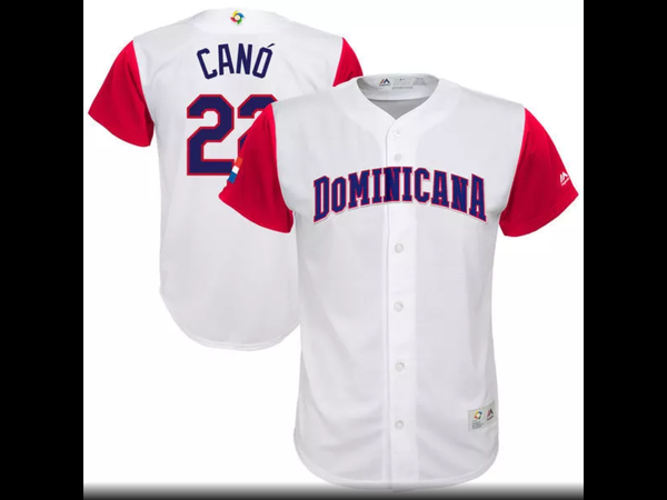 MLB Youth Dominican Republic Baseball Robinson Cano Baseball White 2017 World Baseball Classic Replica Jersey