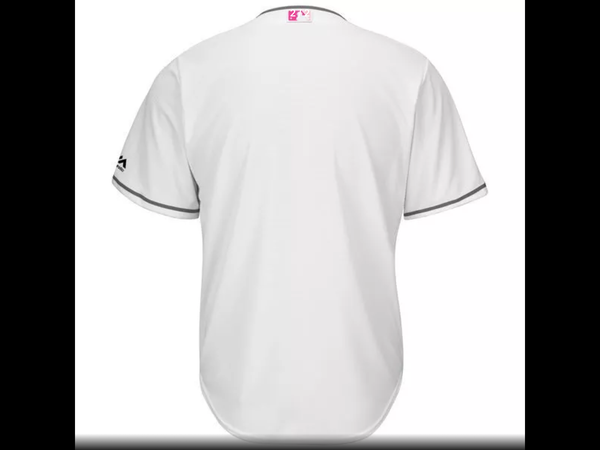 MLB Men's Miami Marlins Baseball White Mother's Day Cool Base Replica Team Jersey