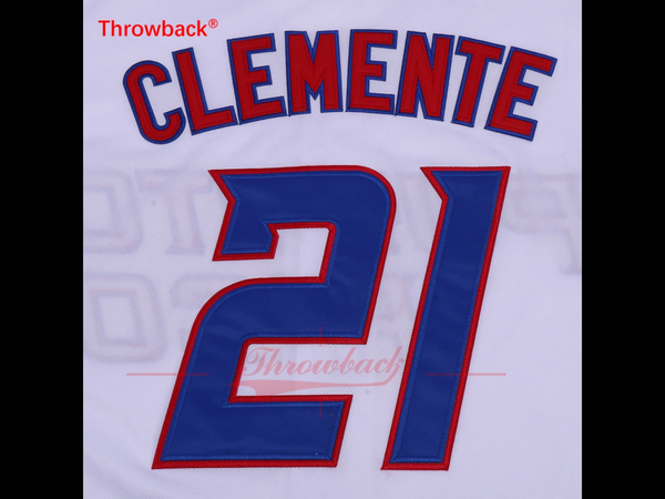 Throwback Jersey Men's Puerto Rico Movie Baseball Jerseys Clemente Jersey Shirt Stiched Size S-XXXL Free Shipping Wholesale