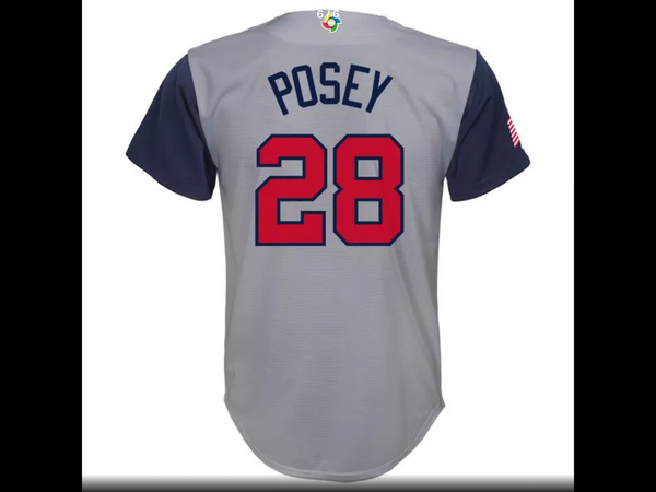 MLB Youth USA Baseball Buster Posey Baseball White 2017 World Baseball Classic Replica Jersey