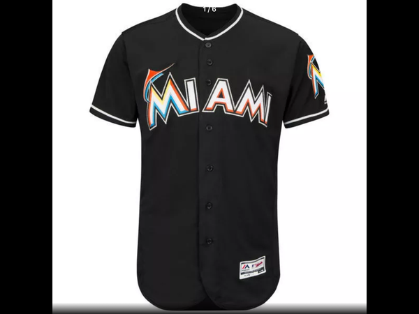 MLB Miami Marlins Baseball Home White Flex Base Authentic Collection Team Jersey