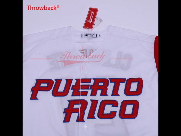 Throwback Jersey Men's Puerto Rico Movie Baseball Jerseys Clemente Jersey Shirt Stiched Size S-XXXL Free Shipping Wholesale
