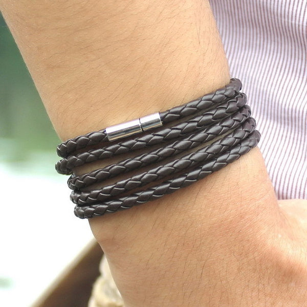 5 Laps Leather Bracelet